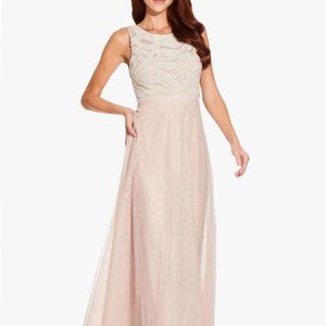 NWT Adrianna Papell Women’s Beaded Sleeveless Gown